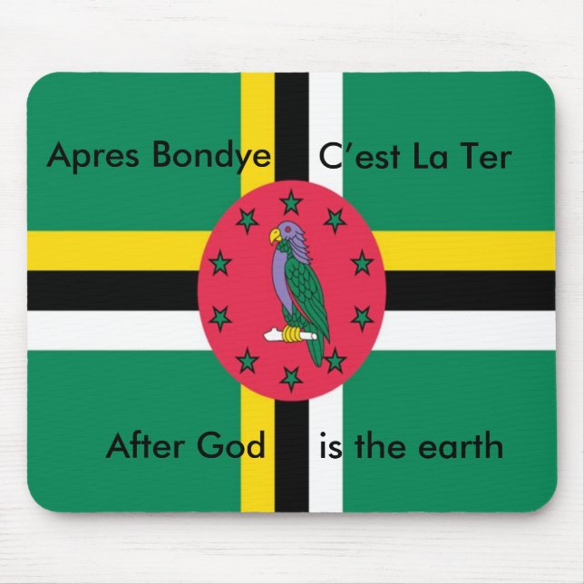 Mousepad Tapete do rato de Dominica (Frente)