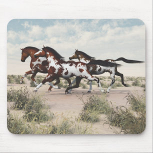 Mousepad Tapete do rato de galope dos cavalos