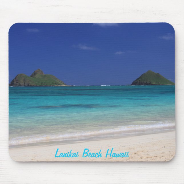 Mousepad Tapete do rato de Havaí da praia de Lanikai (Frente)