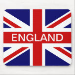 Mousepad Tapete do rato de Inglaterra com a bandeira<br><div class="desc">Tapete do rato de Inglaterra com a bandeira britânica do jaque de união. Ideia do presente para eventos do partido real e nacional de Grâ Bretanha. Cores brancas e azuis vermelhas inglesas.</div>