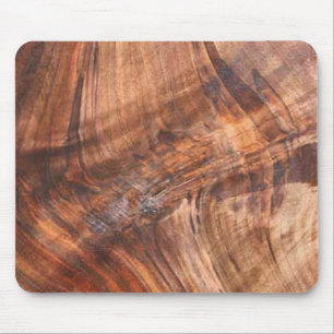 Mousepad Tapete do rato de madeira da grão da noz