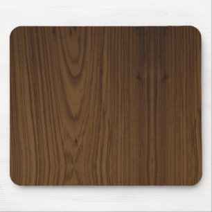 Mousepad Tapete do rato de madeira da grão da noz