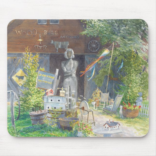 Mousepad Tapete do rato de madeira das antiguidades de Bull (Frente)