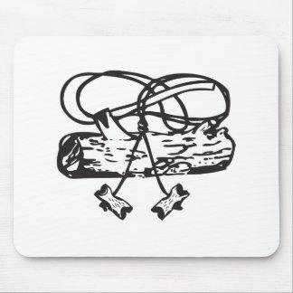 Mousepad Tapete do rato de madeira do Machado-n-Registro do