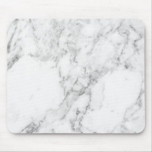 Mousepad Tapete do rato de mármore branco e cinzento