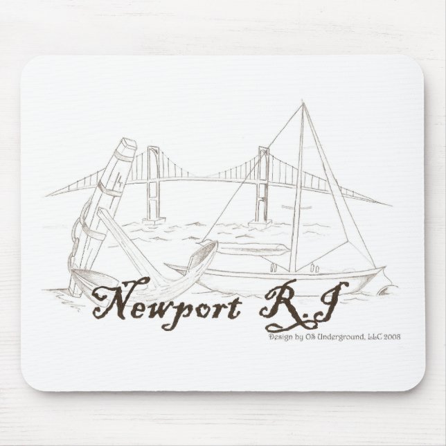 Mousepad Tapete do rato de Newport RI (Frente)