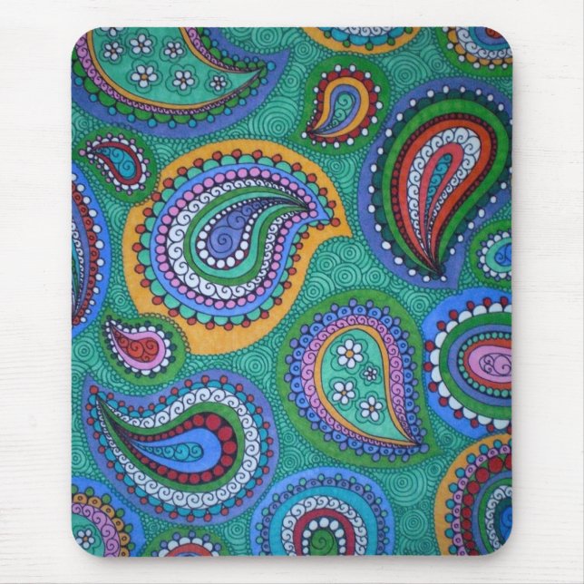 Mousepad Tapete do rato de Paisley do primavera (Frente)