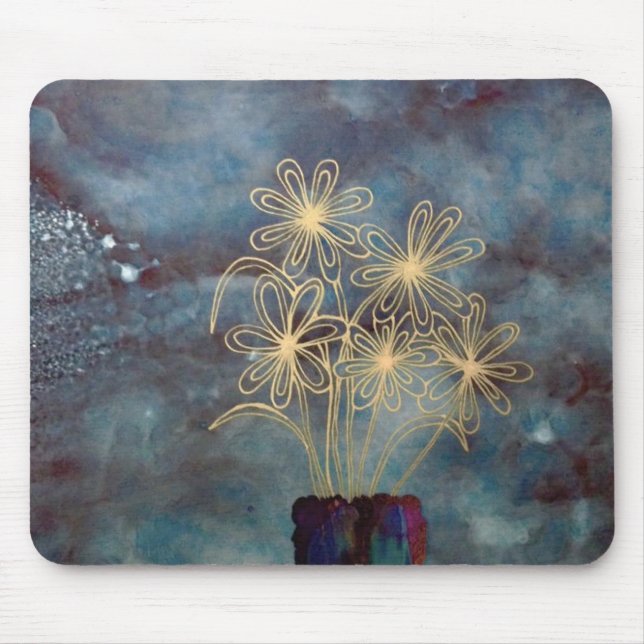 Mousepad Tapete do rato de prata da noite (Frente)