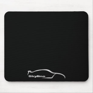 Mousepad Tapete do rato de prata da silhueta da skyline