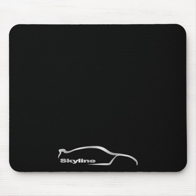Mousepad Tapete do rato de prata da silhueta da skyline (Frente)