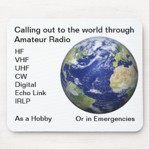 Mousepad Tapete do rato de rádio amador do mundo