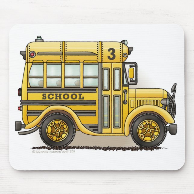 Mousepad Tapete do rato de Schoolbus (Frente)