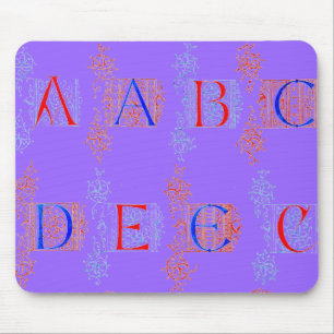 Mousepad Tapete do rato do alfabeto