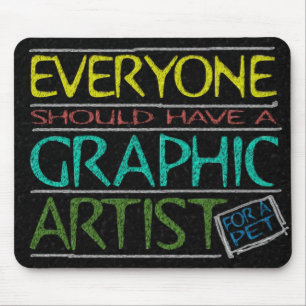 Mousepad Tapete do rato do artista gráfico do animal de