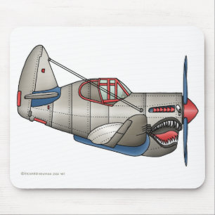 Mousepad Tapete do rato do avião de combate do avião WW2