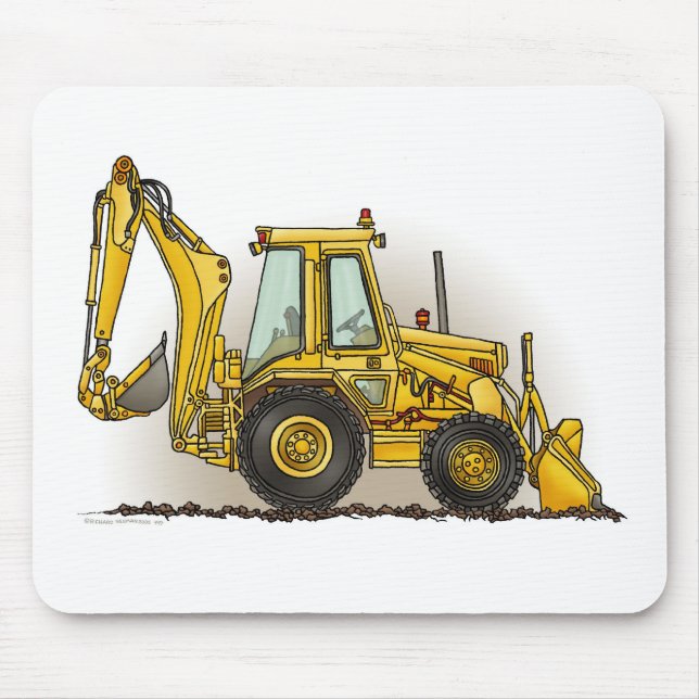 Mousepad Tapete do rato do Backhoe (Frente)