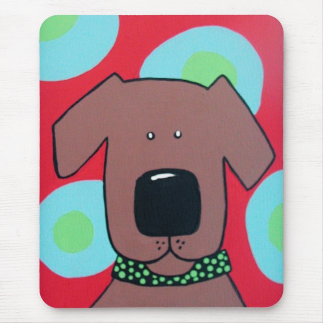 Mousepad Tapete do rato do cão de Brown (Frente)