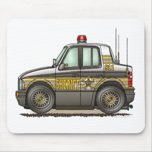 Mousepad Tapete do rato do carro-patrulha do carro do