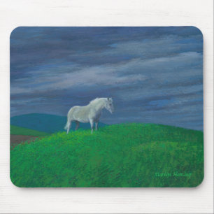 Mousepad Tapete do rato do cavalo branco