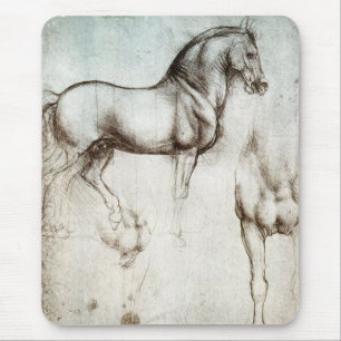 Mousepad Tapete do rato do cavalo de da Vinci