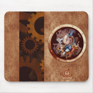Mousepad Tapete do rato do chimpanzé do espaço de Steampunk