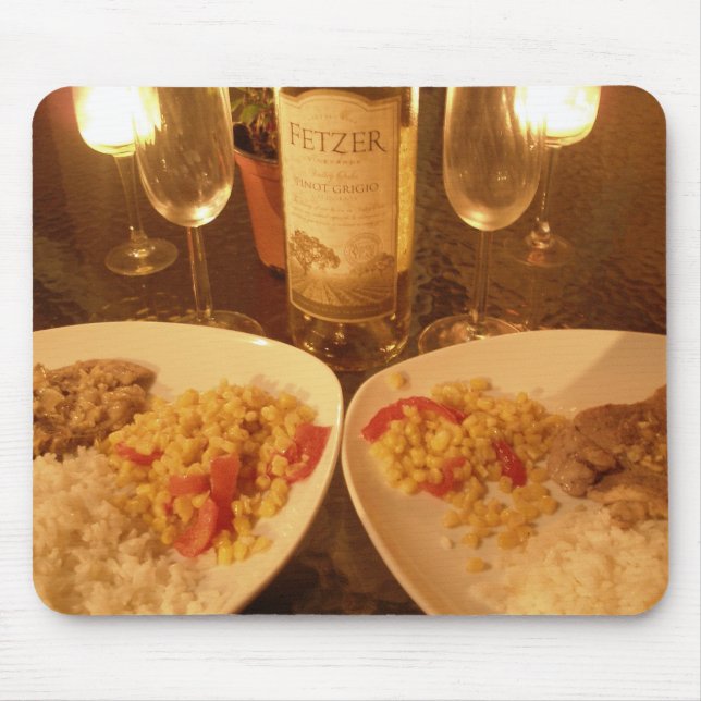 Mousepad Tapete do rato do comensal da luz da vela (Frente)