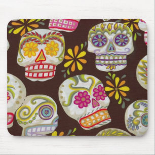 Mousepad tapete do rato do crânio do açúcar