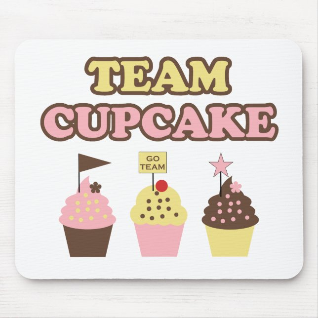 Mousepad Tapete do rato do cupcake da equipe para fãs do (Frente)