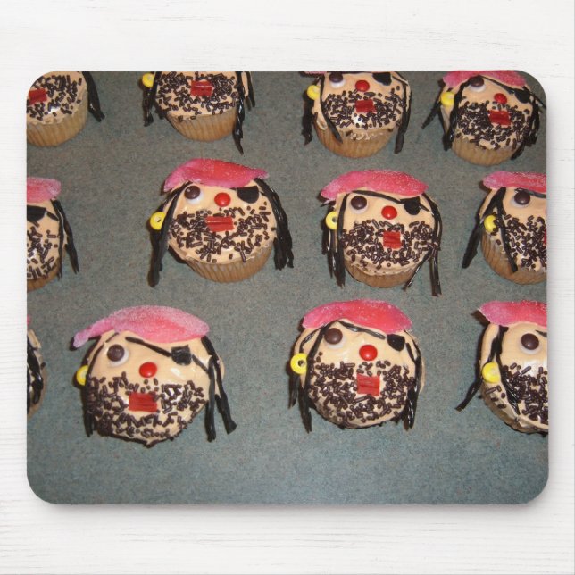 Mousepad Tapete do rato do cupcake do pirata (Frente)