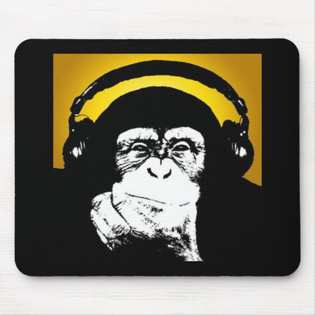 Mousepad Tapete do rato do DJ do macaco (Frente)