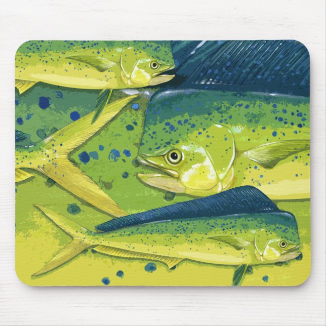 Mousepad Tapete do rato do doirado (mahi do mahi) (Frente)