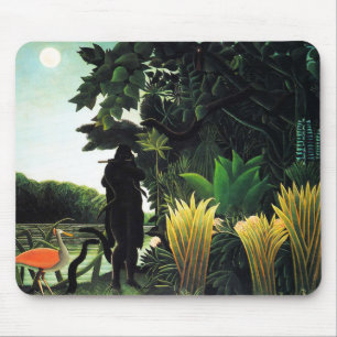 Mousepad Tapete do rato do encantador de cobra de Henri