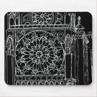 Mousepad Tapete do rato do esboço da janela cor-de-rosa