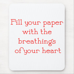 Mousepad Tapete do rato do escritor