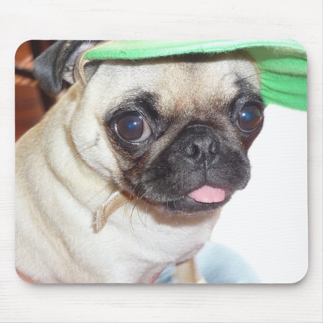 Mousepad tapete do rato do filhote de cachorro do pug (Frente)