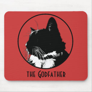 Mousepad Tapete do rato do gato do smoking