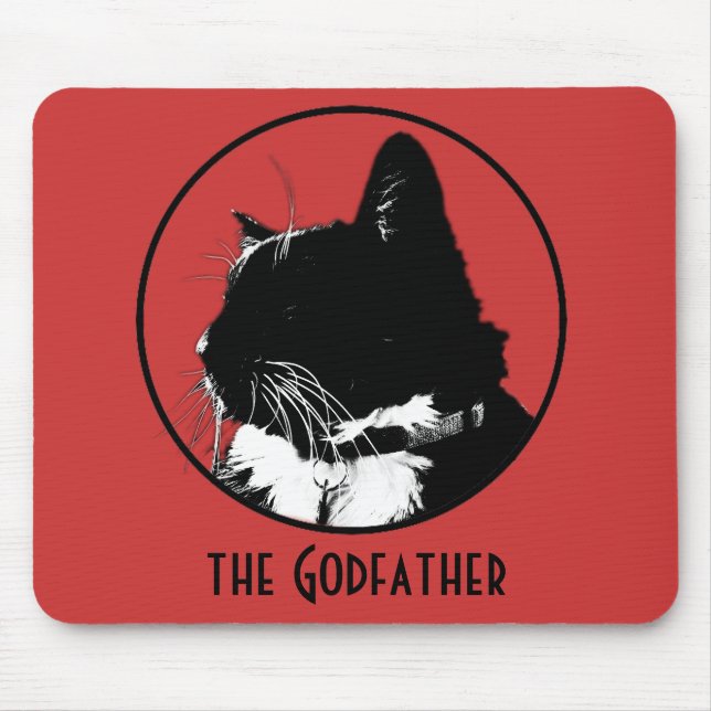 Mousepad Tapete do rato do gato do smoking (Frente)