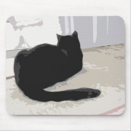 Mousepad Tapete do rato do gato preto