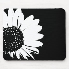 Mousepad Tapete do rato do girassol B&W