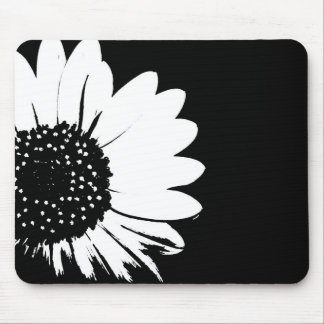 Mousepad Tapete do rato do girassol B&W