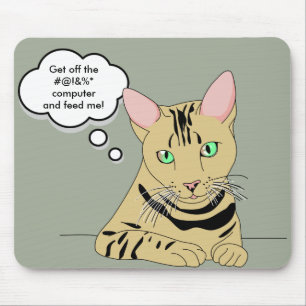 Mousepad Tapete do rato do humor das piadas do gato & do