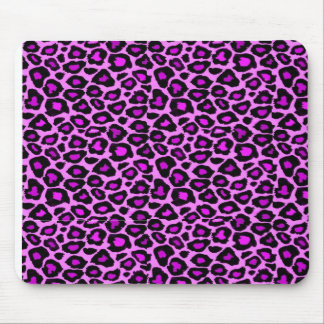 Mousepad tapete do rato do impressão do leopardo do fushsia