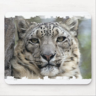 Mousepad Tapete do rato do leopardo de neve