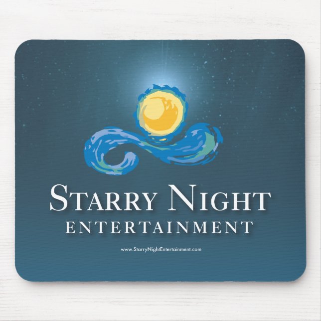 Mousepad Tapete do rato do logotipo da noite estrelado (Frente)