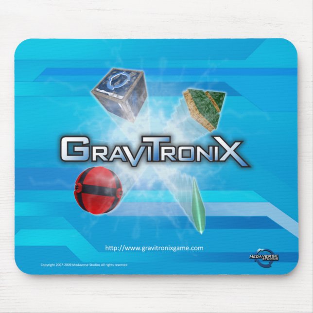 Mousepad Tapete do rato do logotipo de Gravitronix (Frente)