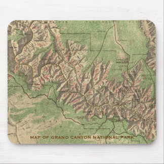 Mousepad Tapete do rato do mapa do Grand Canyon