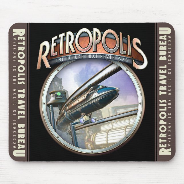 Mousepad Tapete do rato do monotrilho de Retropolis (Frente)