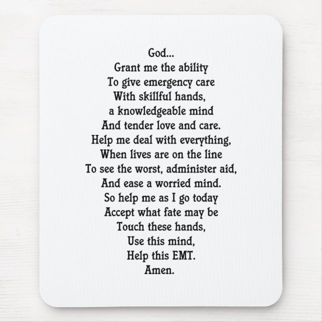 Mousepad Tapete do rato do paramédico (Frente)