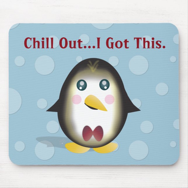 Mousepad Tapete do rato do pinguim de Chillin (Frente)