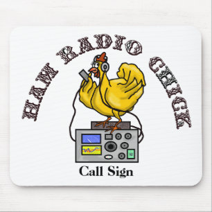 Mousepad Tapete do rato do pintinho do radioamador